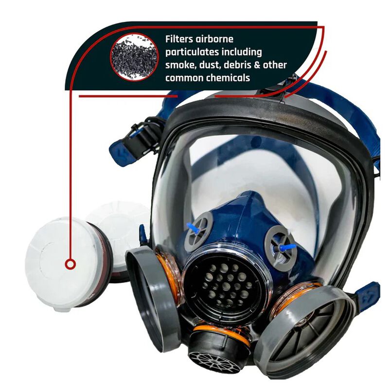 PD-100 Full Face Respirator Gas Mask with Organic Vapor and Particulate Filtration, , large image number 3